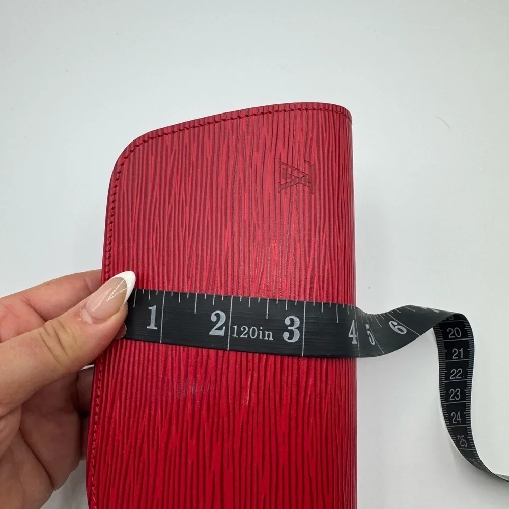 LOUIS VUITTON Epi Dauphine PM Pouch Castilian Red EUC